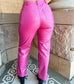 On Wednesdays Pink Leather Pants