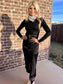Dutton's Black Denim Skirt