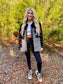 Feels like Home Checkerboard Faux Fur and Leather Jacket
