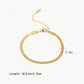 18K Gold Plated Stainless Steel Chain Bracelet - Mesh Link